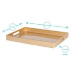 Rectangle Serving Tray Centre PieceWith Handles Silver - Image 3