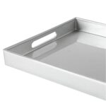 Rectangle Serving Tray Centre PieceWith Handles Silver - Image 4