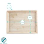 Rectangular Eco-Friendly Bamboo Tray Centrepiece / Portable Tray 33cm Brown - Image 3