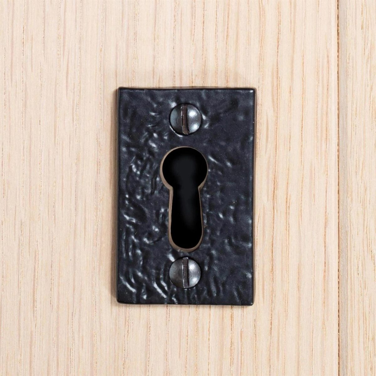 Rectangular Escutcheon Plate Cast Iron Antique Keyhole Cover W30mm x H50mm Black - Image 6
