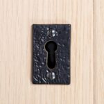 Rectangular Escutcheon Plate Cast Iron Antique Keyhole Cover W30mm x H50mm Black - Image 6