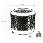 RedFire Midland Wood Burning Fire Basket + BBQ Grill - Image 2
