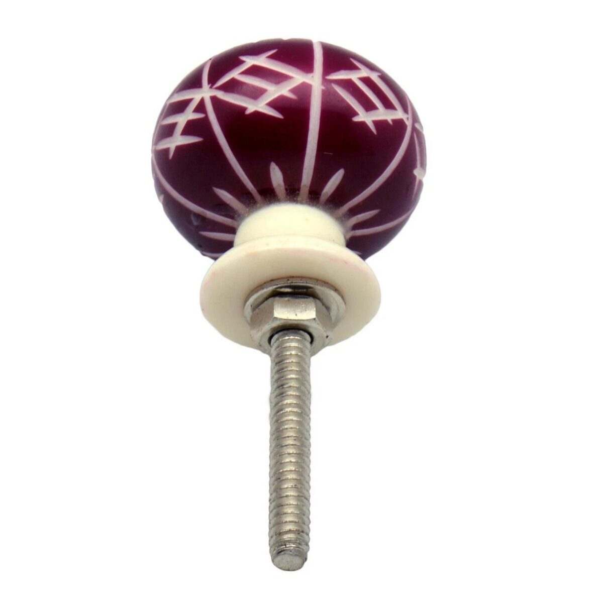 Resin Cabinet Knob Kitchen Bedroom Cupboard Drawer Handles Dark Red - Image 5