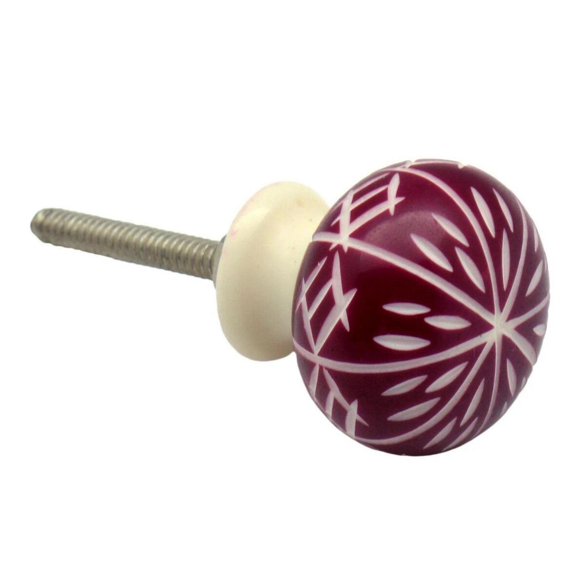 Resin Cabinet Knob Kitchen Bedroom Cupboard Drawer Handles Dark Red - Image 4