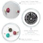 Resin Cabinet Knob Kitchen Bedroom Cupboard Drawer Handles Dark Red - Image 2