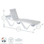 Resol 2x Master Sun Loungers Set Outdoor Furniture White - Image 3