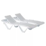 Resol 2x Master Sun Loungers Set Outdoor Furniture White