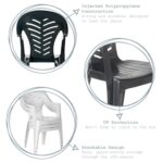Resol 4x Palma Garden Dining Chairs Outdoor Patio Furniture White - Image 2