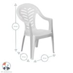 Resol 4x Palma Garden Dining Chairs Outdoor Patio Furniture White - Image 3