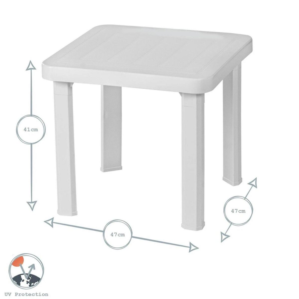 Resol 6x Andorra Garden Side Tables Outdoor Furniture White - Image 3