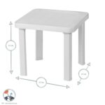 Resol 6x Andorra Garden Side Tables Outdoor Furniture White - Image 3