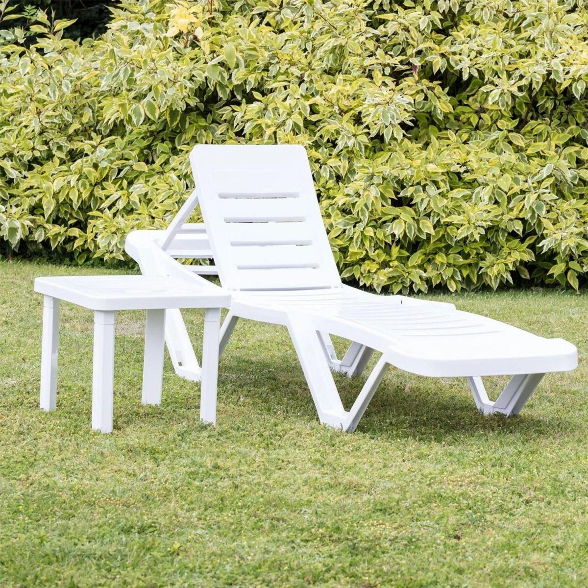 Resol Master 5 Position Sun Loungers Outdoor Furniture White - Image 6