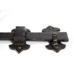 Rose Ring Gate Latch Cast Iron Vintage Cottage Garden Handle W285mm Black - Image 3