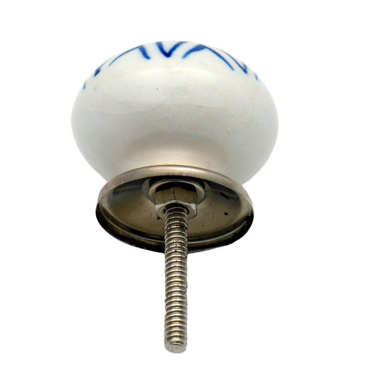 Round Ceramic Cabinet Knob Vintage Cupboard Door Drawer Handles Light Blue - Image 5