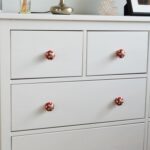 Round Ceramic Cabinet Knob Cupboard Door Drawer Handles Red and White Spot - Image 7