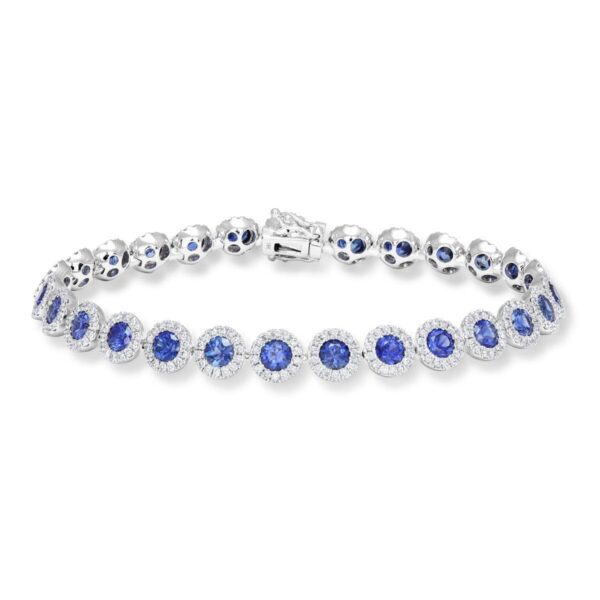 Round Cut Blue Sapph 2ad9367443dbd5570122ad49a5b133a1