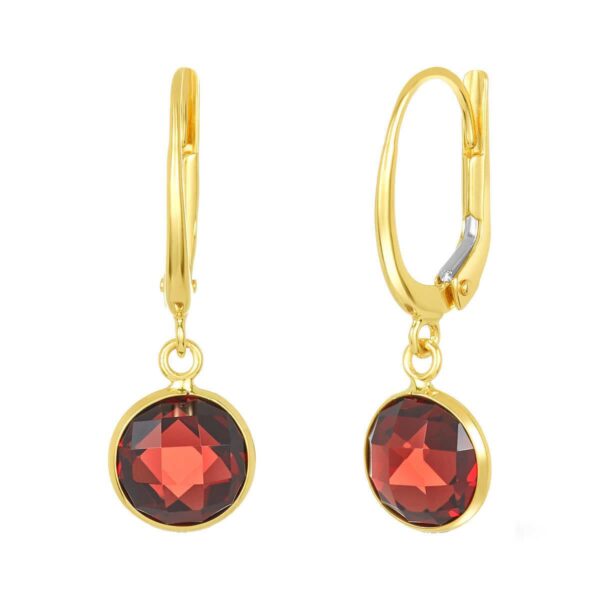 Round Cut Garnet Ear e6b6f83d0330f5aa269d24993fd75192