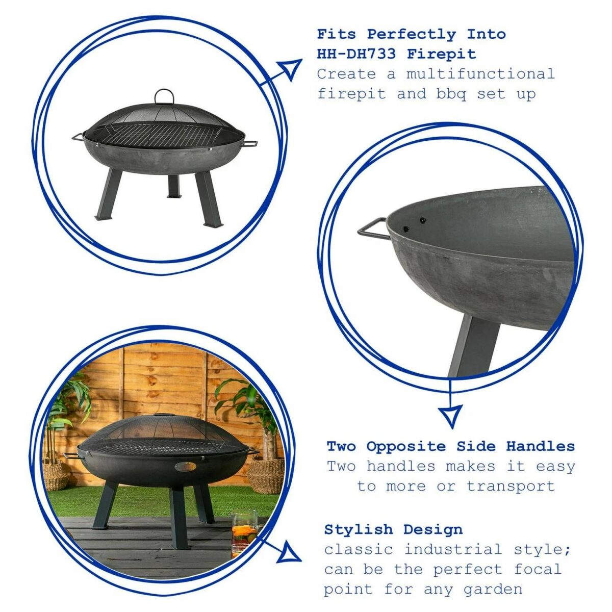 Round Fire Pit Grill 4eb95acacaf0a22d40efeb886db8cb63