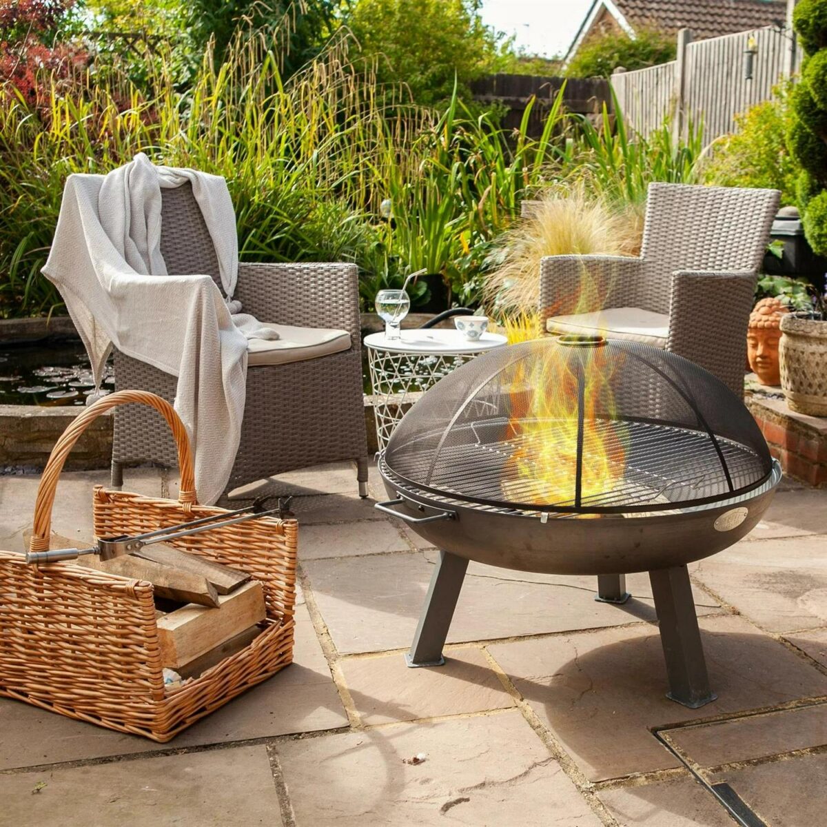 Round Firepit Dome Large Metal Dome 73cm - Image 5
