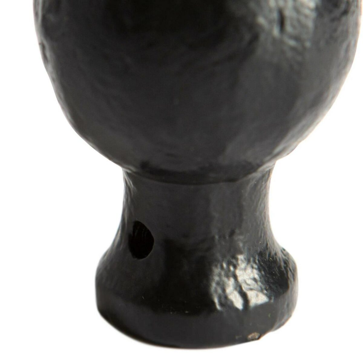 Round Rim and Mortice Door Knob Cast Iron Antique Vintage Style Handle W60mm Black - Image 2