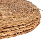 Round Straw Placemats Water Hyacinth Weave Rattan Drinks Mat - Typha - x6 - Image 4