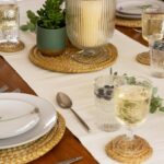 Round Straw Placemats and Coasters Dinner Water Hyacinth Weave - Palm Leaf - x12 - Image 5