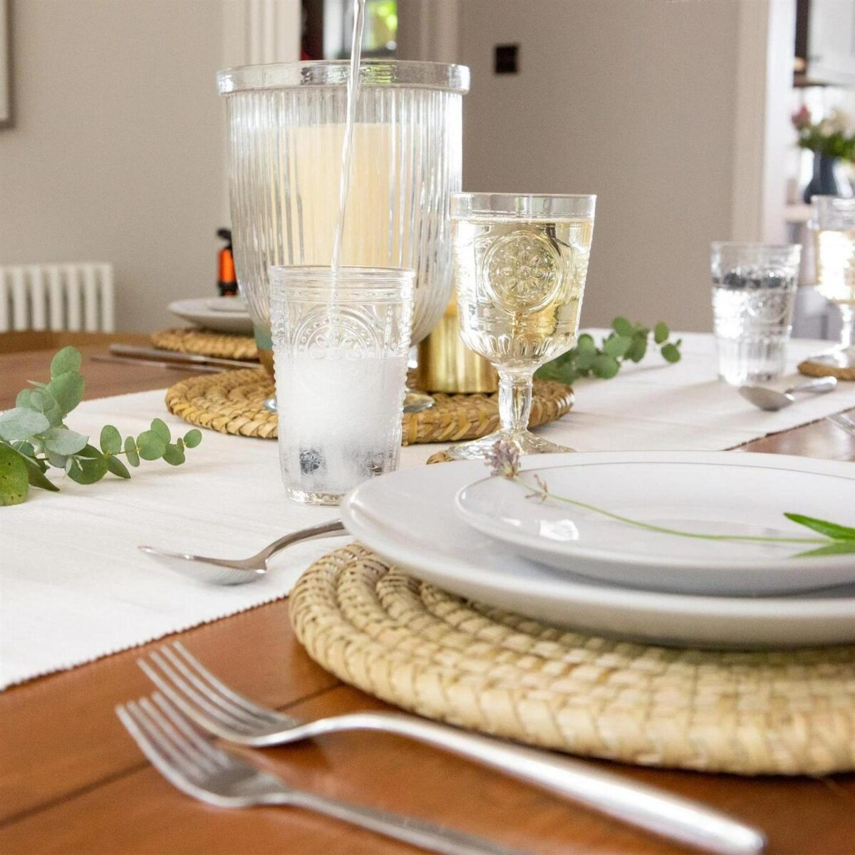 Round Straw Placemats and Coasters Dinner Water Hyacinth Weave - Palm Leaf - x12 - Image 7