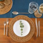 Round Straw Placemats and Coasters Dinner Water Hyacinth Weave - Typha - x12 - Image 5