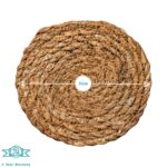 Round Straw Placemats and Coasters Dinner Water Hyacinth Weave - Typha - x12 - Image 4