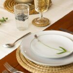Round Straw Placemats and Coasters Dinner Water Hyacinth Weave - Palm Leaf - x12 - Image 6