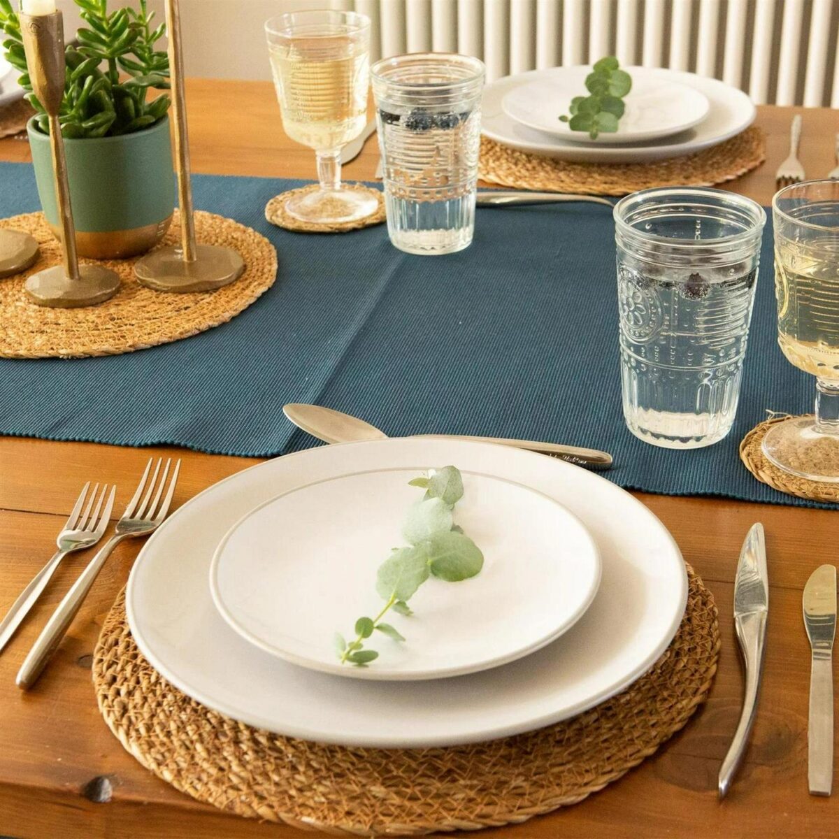 Round Straw Placemats Water Hyacinth Weave Rattan Drinks Mat - Typha - x6 - Image 5