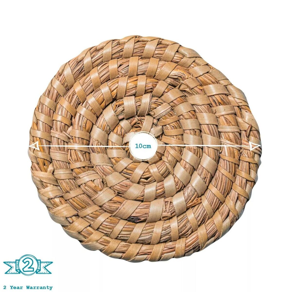Round Straw Placemats and Coasters Dinner Water Hyacinth Weave - Palm Leaf - x12 - Image 4