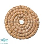 Round Straw Placemats and Coasters Dinner Water Hyacinth Weave - Palm Leaf - x12 - Image 4