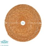 Round Straw Placemats and Coasters Dinner Water Hyacinth Weave - Typha - x12 - Image 3