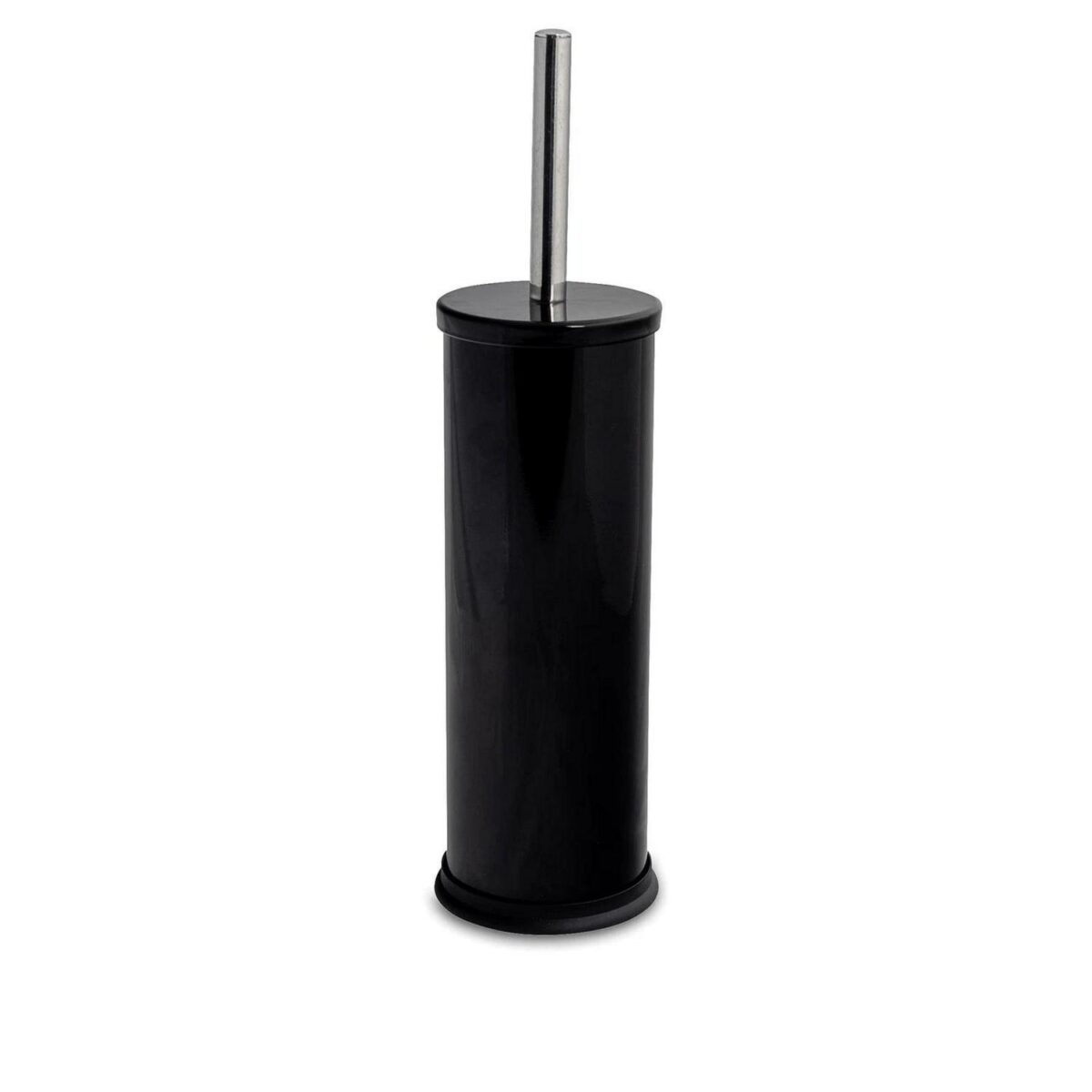 Round Toilet Brush Bathroom Cleaning Scrubber Closed Tower Holder 9cm Red - Image 1