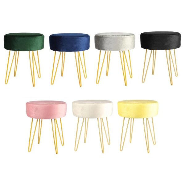 Round Velvet Footsto 26249d1631487d07996ee7f091250b72