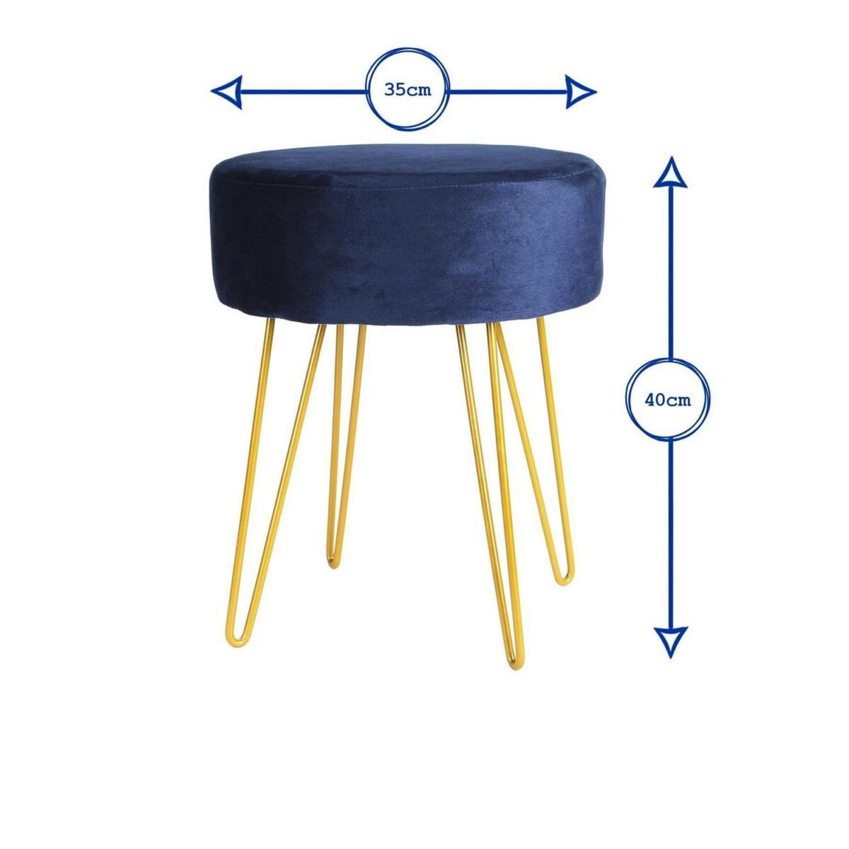 Round Velvet Footsto 90ec1c4ccee7d1e573acf2bcf004c743