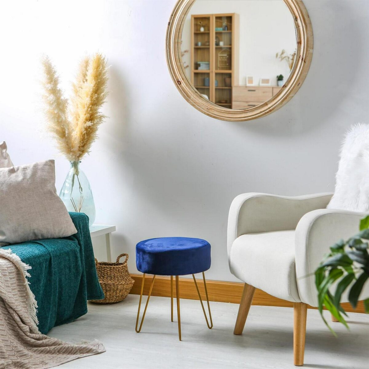 Round Velvet Footsto a7bee5007bca1b37fcaa77861cb9fcdd
