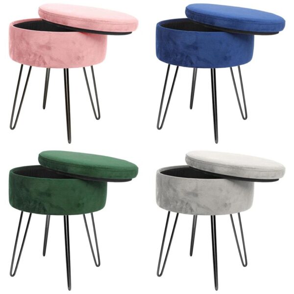 Round Velvet Storage 928dee02f2ebb4925a4d06f2211fdaab