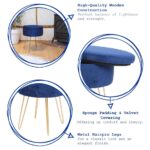Round Velvet Storage Footstool Ottoman Stool Seat with Black Legs H45 x D36cm - Image 2