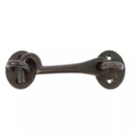 Rustic Cabin Hook and Eye Cast Iron Shed Door Gate Latch Lock W125mm Black