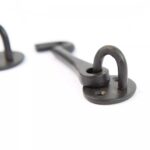Rustic Cabin Hook and Eye Cast Iron Shed Door Gate Latch Lock W125mm Black - Image 3
