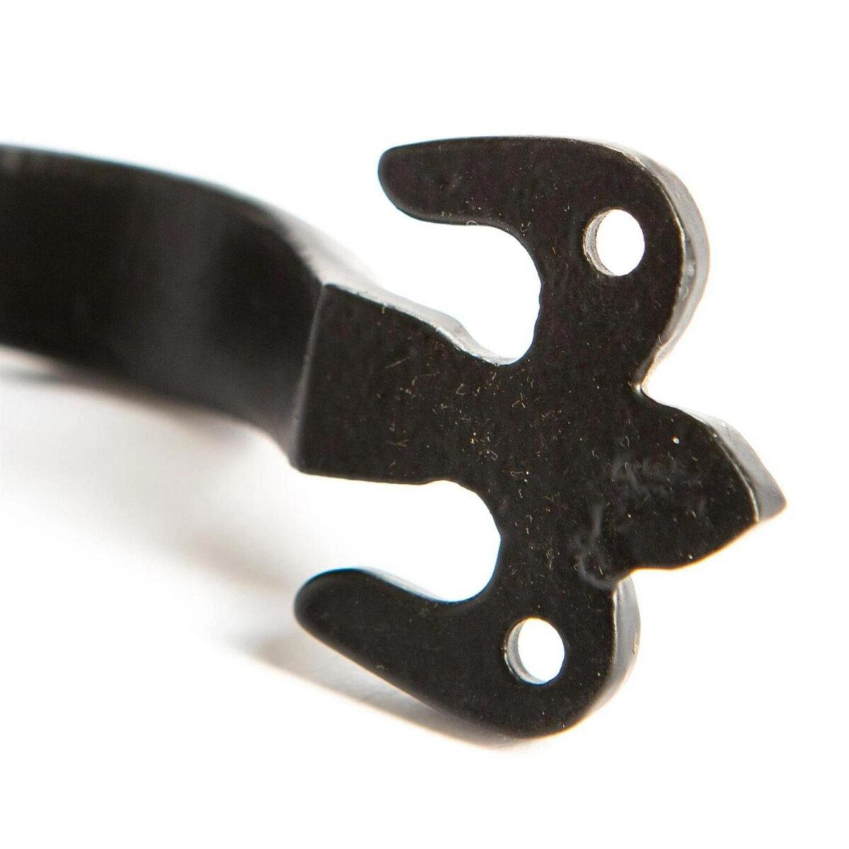 Rustic Fleur De Lis Door Handle Cast Iron Antique Cupboard Pull H150mm Black - Image 3