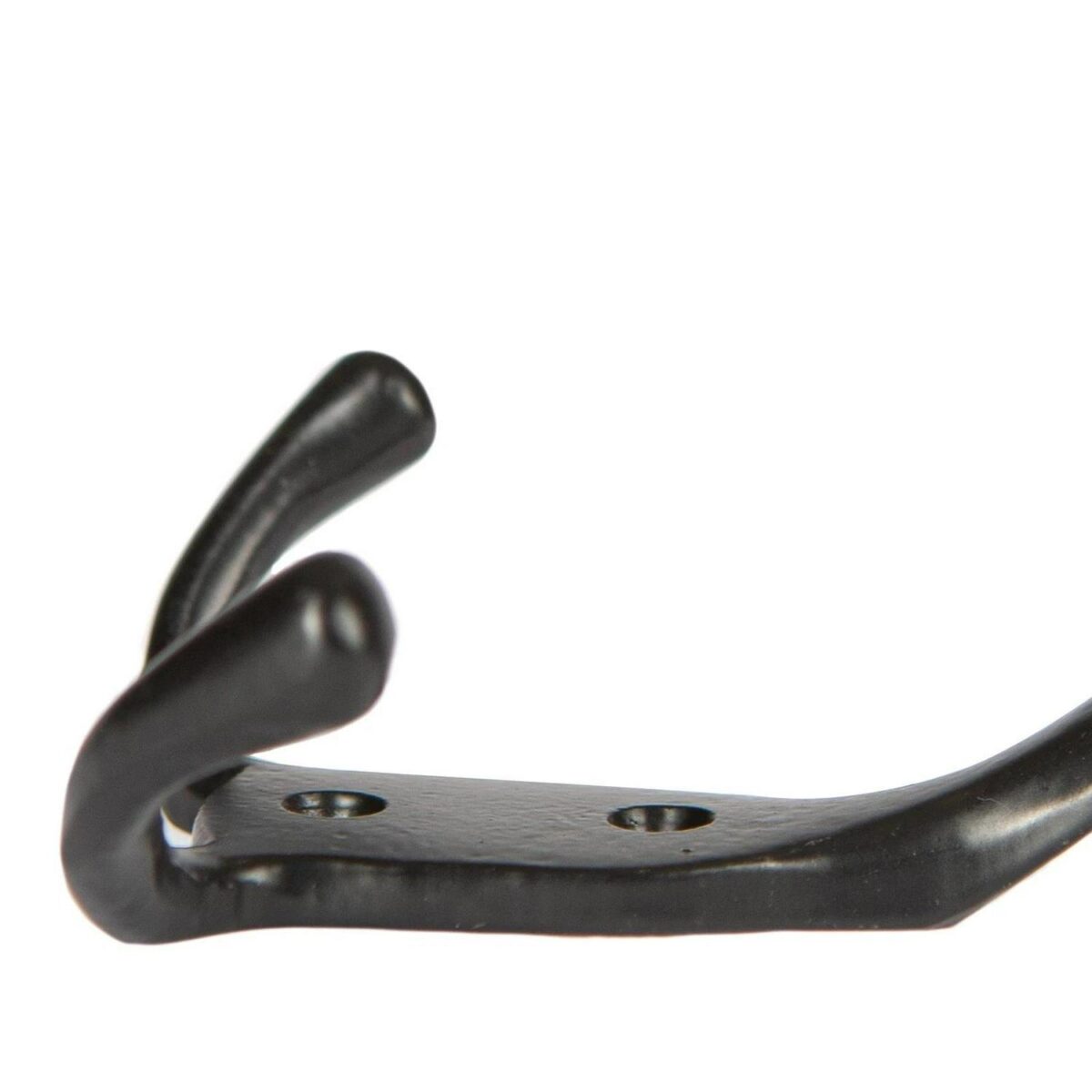 Rustic Hat and Double Robe Hook Cast Iron Vintage Style W90mm x H140mm Black - Image 3