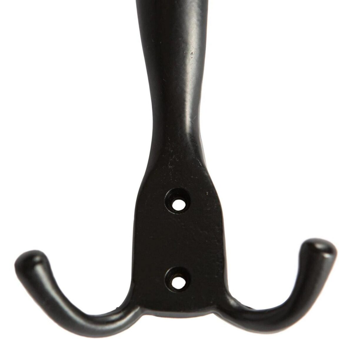 Rustic Hat and Double Robe Hook Cast Iron Vintage Style W90mm x H140mm Black - Image 2