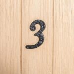 Rustic Iron Numeral - Number 3 Cast Iron Antique House Door Sign H75mm Raw - Image 4