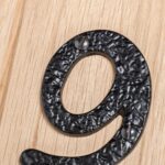 Rustic Iron Numeral - Number 9 Cast Iron Antique House Door Sign H75mm Black - Image 5