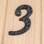 Rustic Iron Numeral - Number 3 Cast Iron Antique House Door Sign H75mm Raw - Image 5