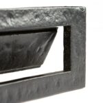 Rustic Letter Plate Cast Iron Antique Door Post Box W255mm x H85mm Black - Image 2