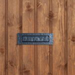 Rustic Letter Plate Cast Iron Antique Door Post Box W255mm x H85mm Black - Image 5